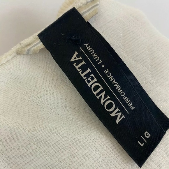 Mondetta Large pullover sweatshirt cream texture long sleeved Performance Luxury - Picture 5 of 5